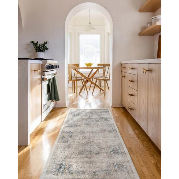 Ruggable Sarrah Flatwoven Rug Cover Only 2.5’x7’ Blue Quartz Runner Size - Picture 1 of 7